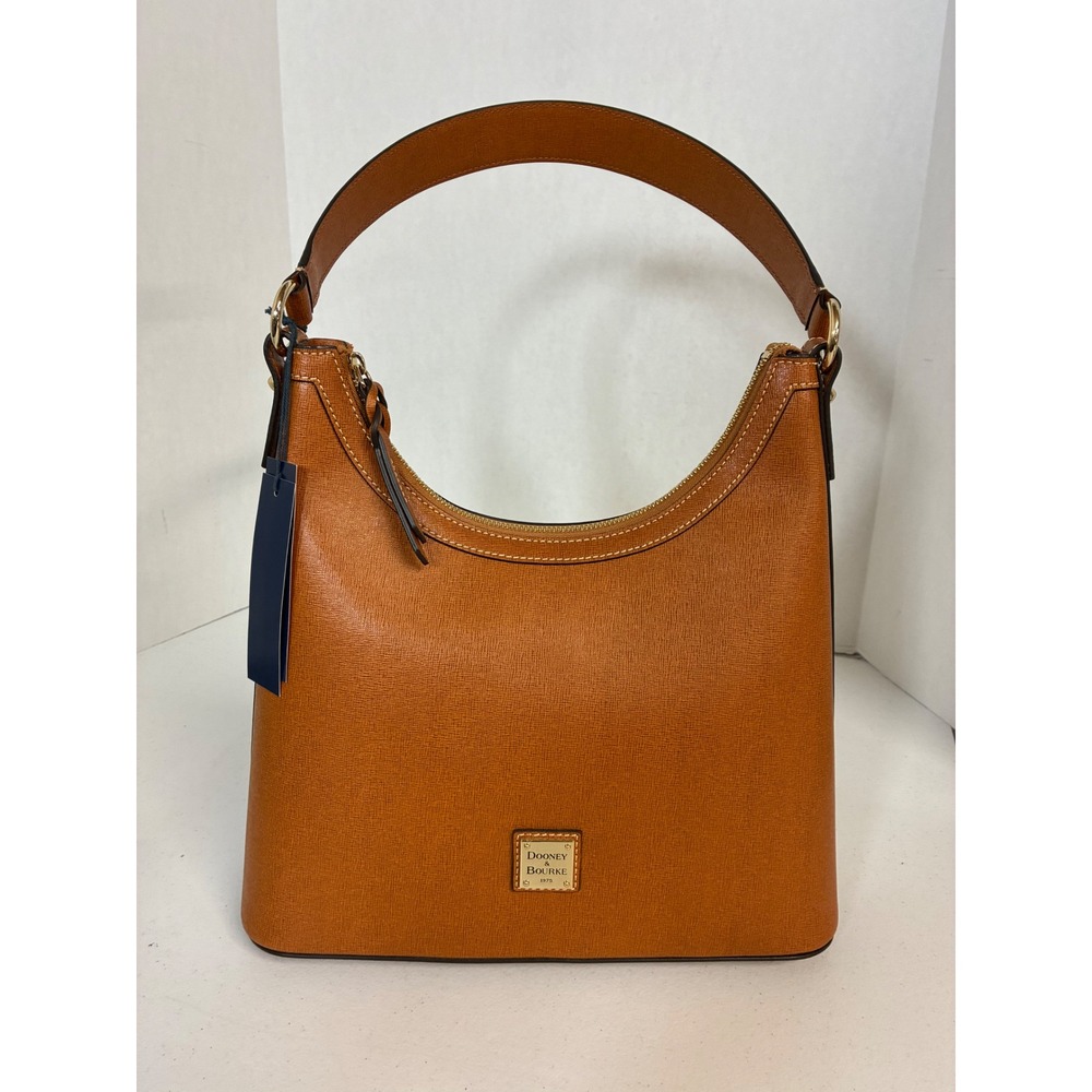 Dooney & Bourke Saffiano Leather Hobo Bag Natural Tan BSAFF1613 NANA NWT